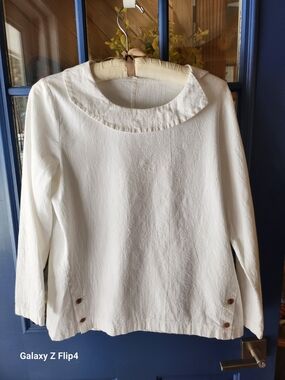 Cream Lightweight Long Sleeve Top